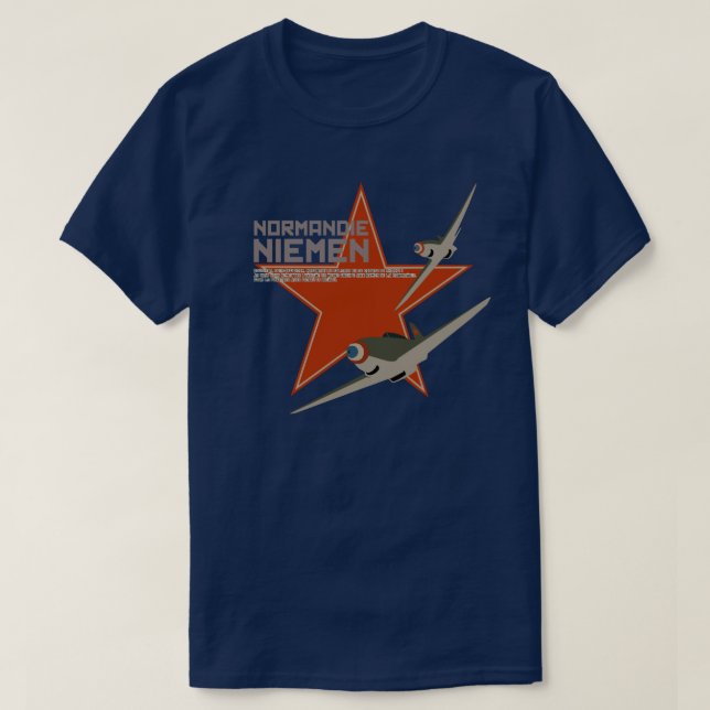 Camiseta Escadron de Chasse 2/30 Normandía-Niemen (Diseño del anverso)