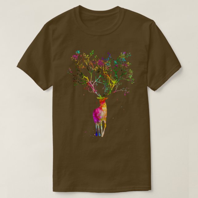 Camiseta Escala con cuernos de árbol 2 (Diseño del anverso)