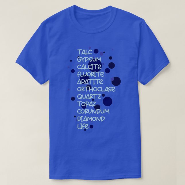 Camiseta Escala de dureza MOHS 1 (Diseño del anverso)