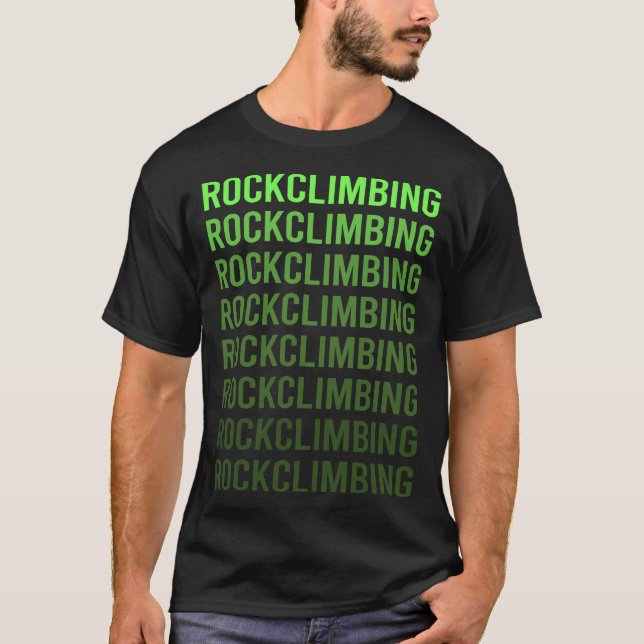 Camiseta Escala de escalada de rock gradiente verde (Anverso)
