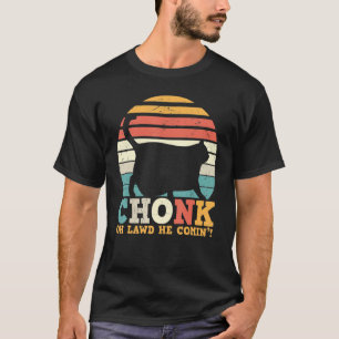 Camiseta Escala de Gatos Chonk Meme Estilo Retro Gatos Anti