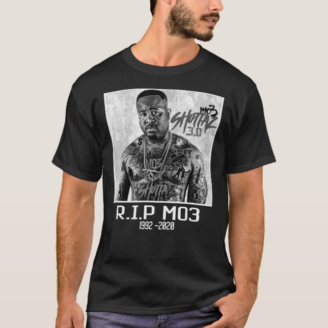 Camiseta Escala de grises de RIP Mo3 (Anverso)