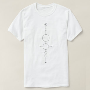 Camiseta escala de la Sistema Solar
