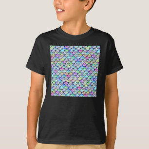 Camiseta Escala de sirenas de burbujas arcoiris