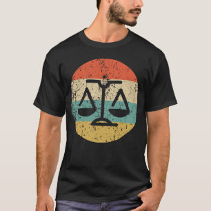 Camiseta Escala retra del juez del abogado de la justicia