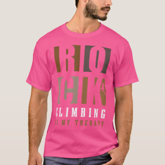 Camiseta Escala rocosa mientras montes de terapia recorren