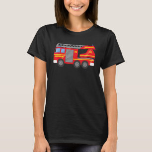 Camiseta Escala rotatoria de motor de bomberos de voluntari