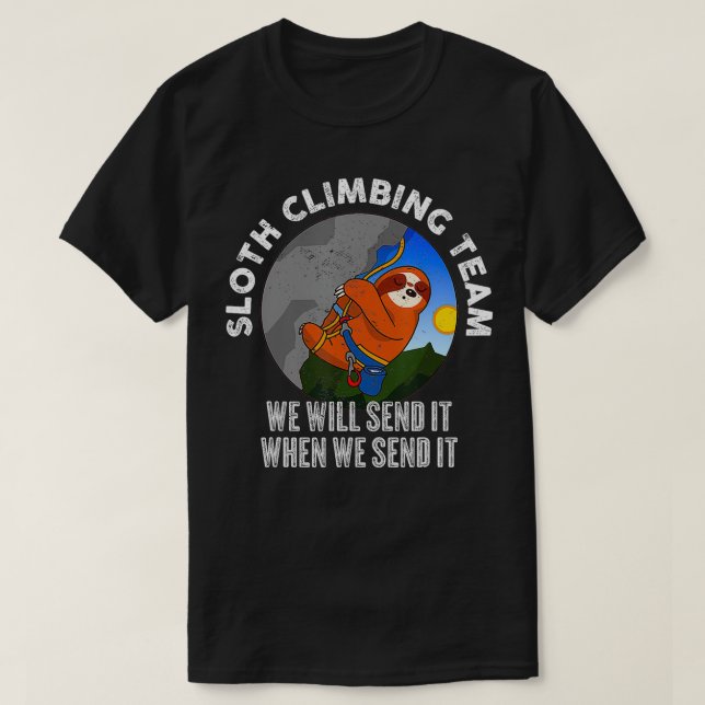 Camiseta Escalada de equipo de Sloth Climbing (Diseño del anverso)