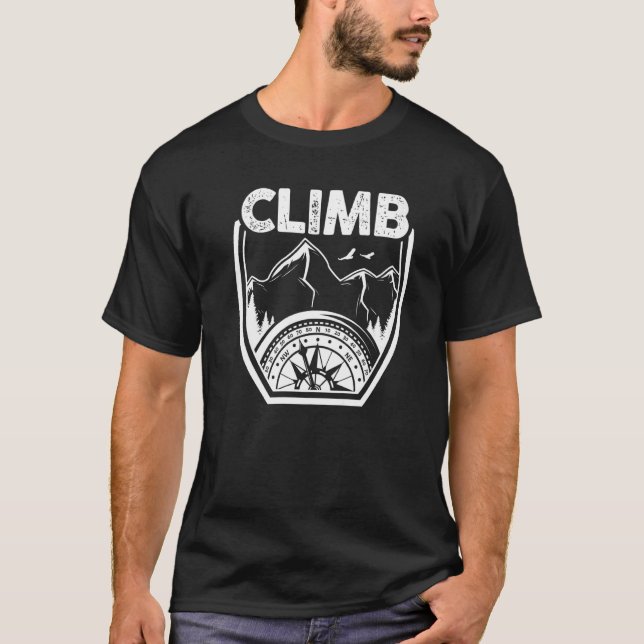Camiseta Escalada de escalada de roca de Carabiner Escala d (Anverso)