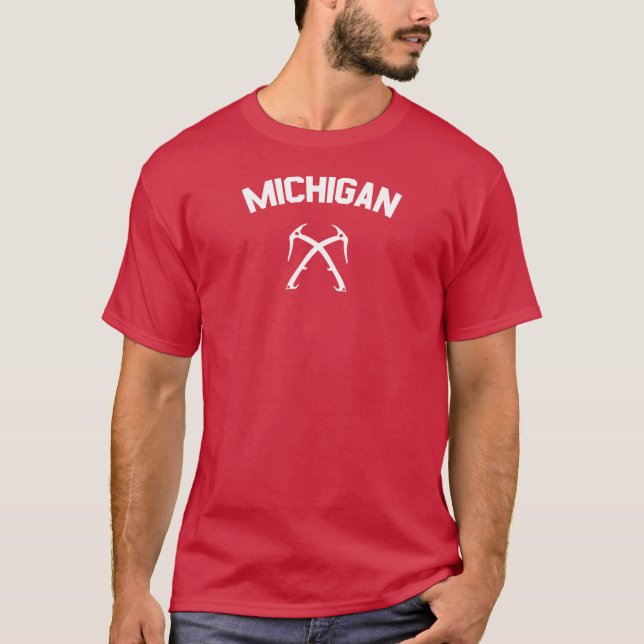 Camiseta Escalada de hielo de Michigan (Anverso)