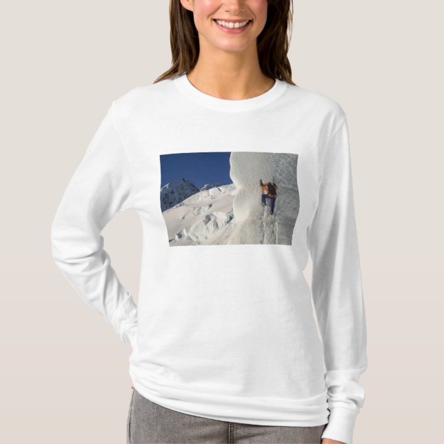 Camiseta Escalada de hielo en el glaciar de Tasmania debajo (Anverso)