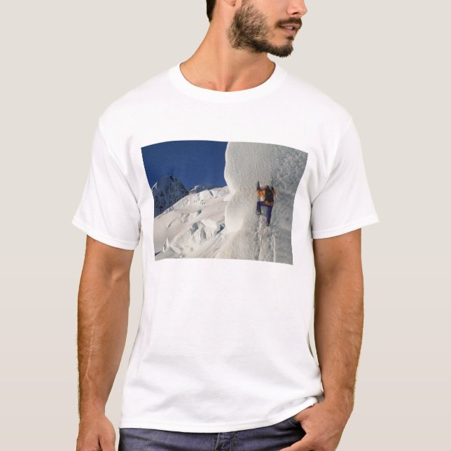 Camiseta Escalada de hielo en el glaciar de Tasmania debajo (Anverso)