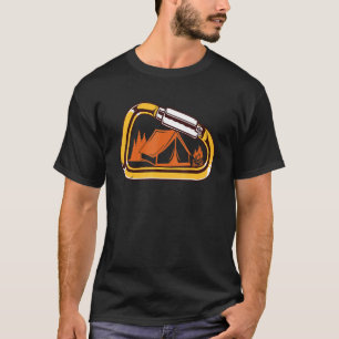 Camiseta Escalada de la Roca de Fogata Carabiner Camping