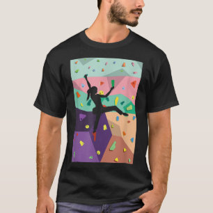 Camiseta Escalada de pared en el interior de los escaladore