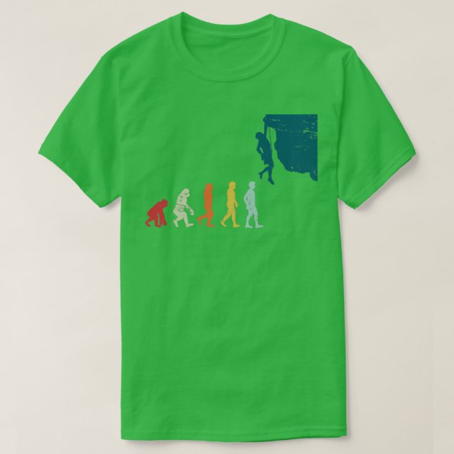 Camiseta Escalada de regalo de la evolución del escalador a (Diseño del anverso)