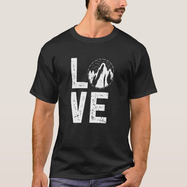 Camiseta Escalada de rock de campamento para practicar send (Anverso)