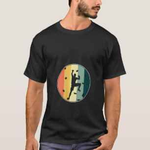 Camiseta Escalada de rock de peñón retro de peinado de peña