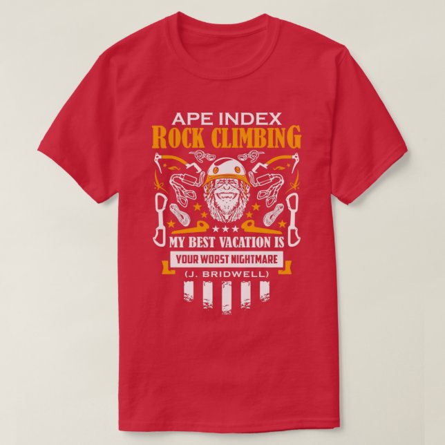Camiseta Escalada en roca con índice de ápice (Diseño del anverso)