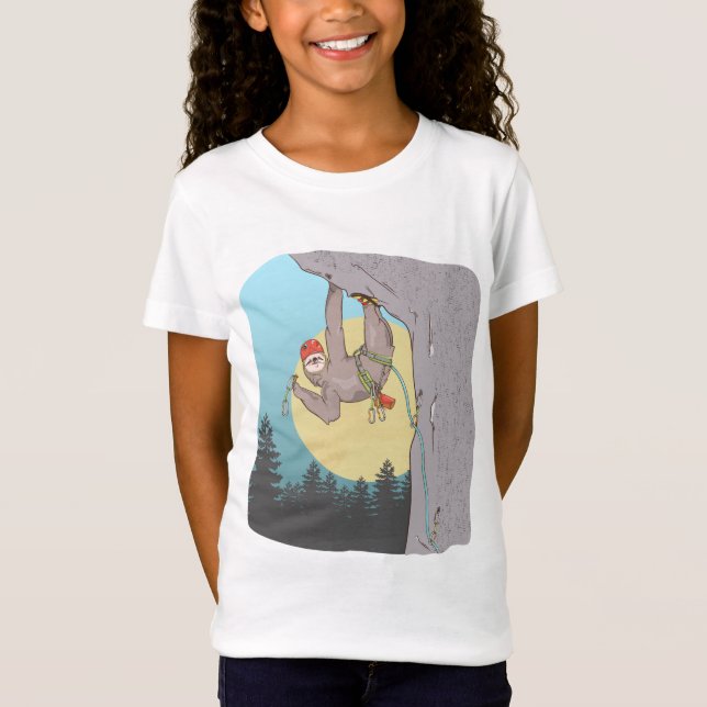 Camiseta Escalada en roca de pereza personalizado (Anverso)