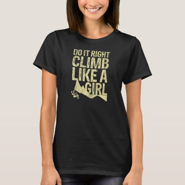 Camiseta Escalada en roca escalada del Chica Bouldering Cli (Anverso)