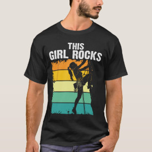 Camiseta Escalada en roca, Esta chica roca, Bouldering, Mon