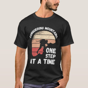 Camiseta Escalada en roca Retro Conquistando montañas, un p