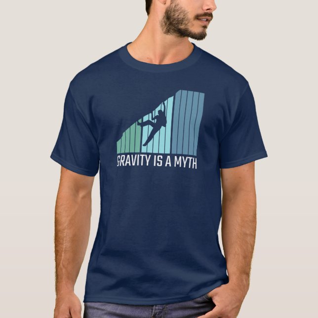 Camiseta Escalada - La gravedad es un mito (Anverso)