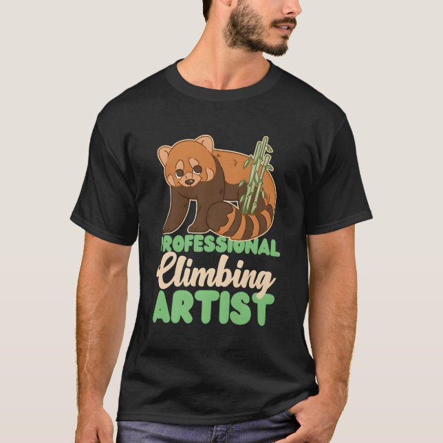 Camiseta Escalada Profesional del Panda Rojo (Anverso)