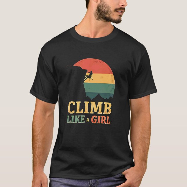 Camiseta Escalada Valiente Como una Niña (Anverso)