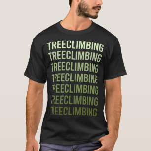 Camiseta Escalador de árbol de texto verde
