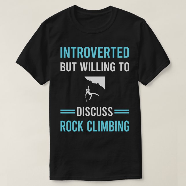 Camiseta Escalador de escalada de roca introducida (Diseño del anverso)