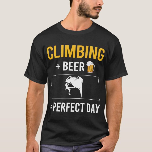 Camiseta Escalador de escalada en el Día de la Cerveza (Anverso)
