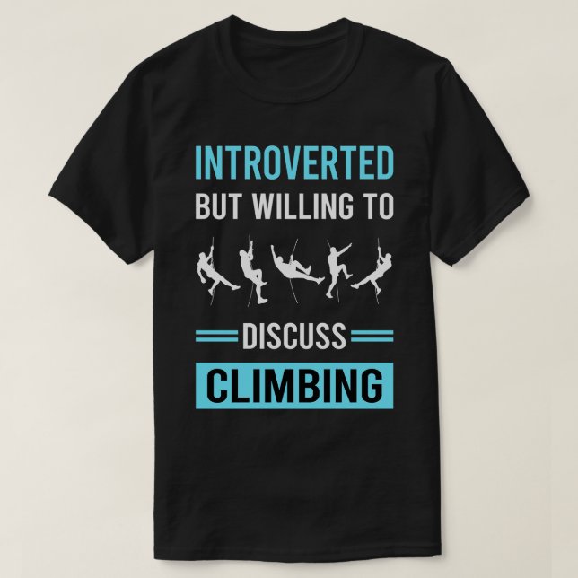 Camiseta Escalador de escalada introducida (Diseño del anverso)