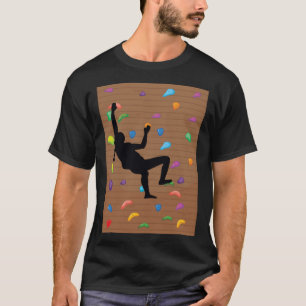 Camiseta escalador de pared retro de boulding retro