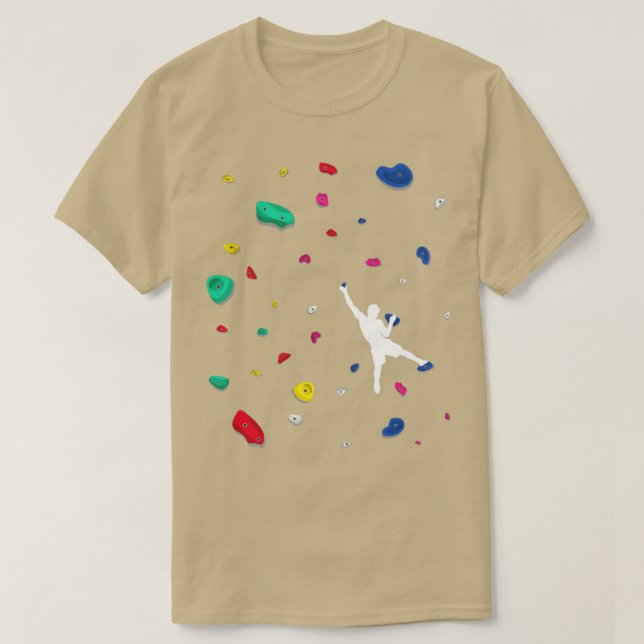 Camiseta Escalador de peñón de peñón de Boulder 1 (Diseño del anverso)