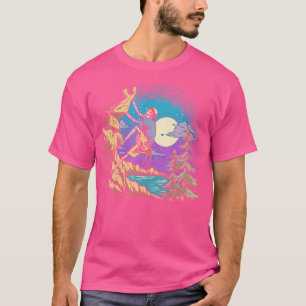 Camiseta Escalador de roca nocturno esquelético Ascenso a l