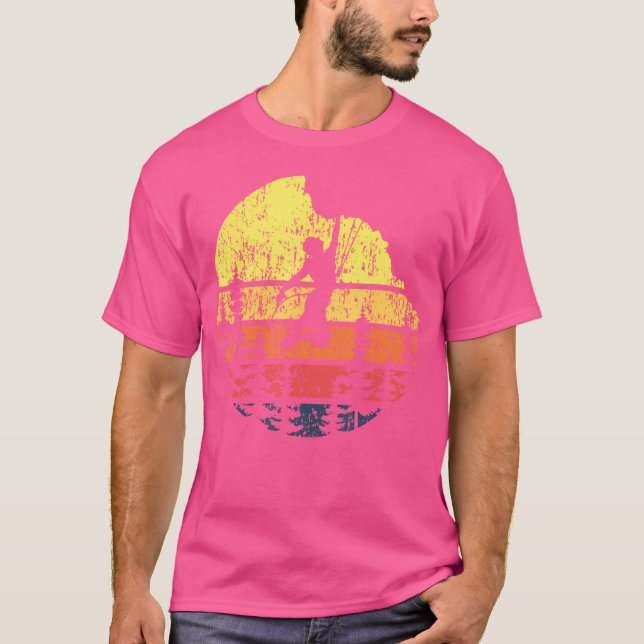Camiseta Escalador de roca retro Sunset - Boulderer Boulder (Anverso)