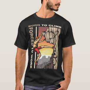 Camiseta Escalador en roca Boulderer Nacido para escalar Ob