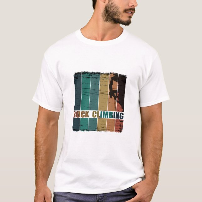 Camiseta Escalador vintage de roca (Anverso)