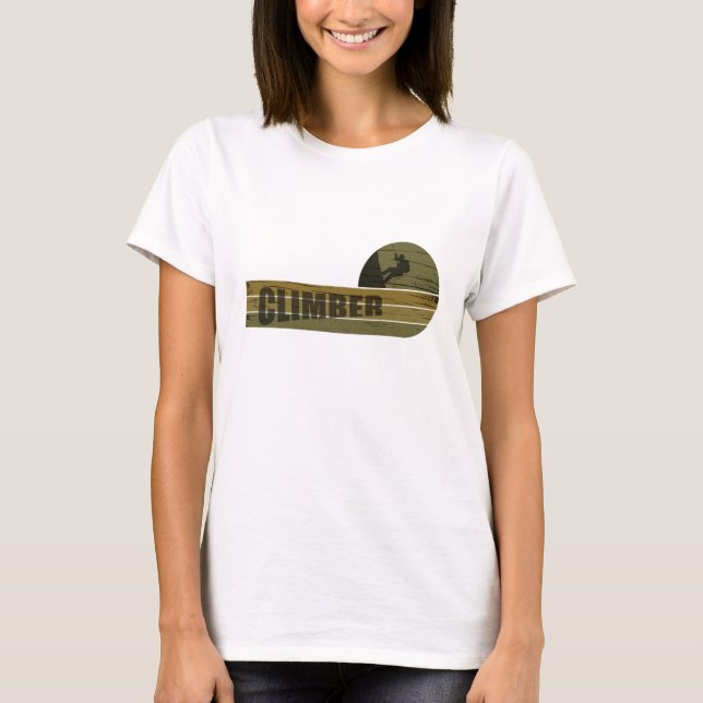 Camiseta Escalador vintage de roca (Anverso)