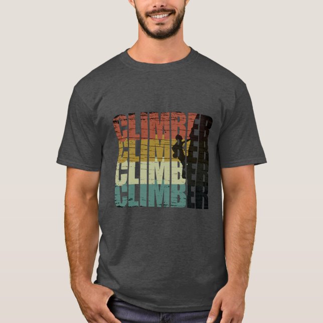 Camiseta Escalador vintage de roca (Anverso)