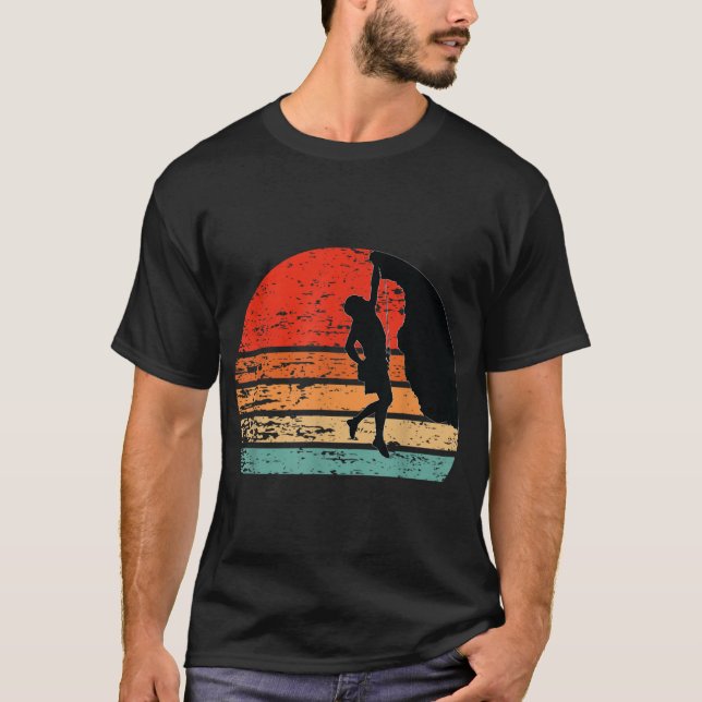 Camiseta Escalador vintage del rock retro (Anverso)