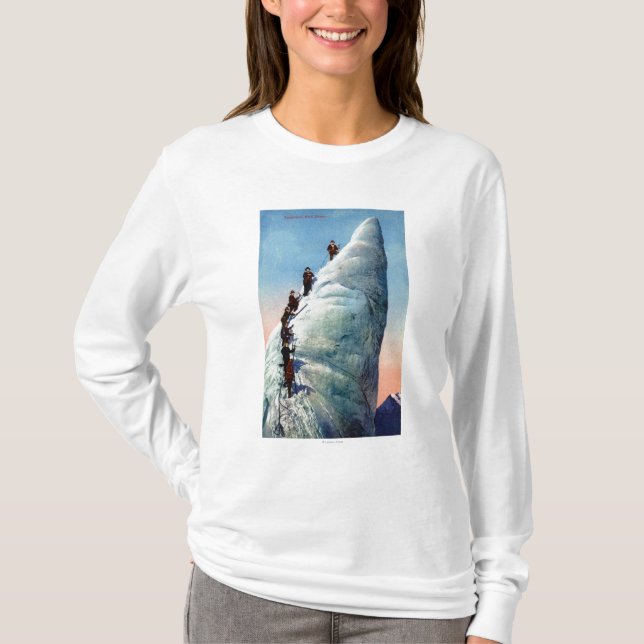 Camiseta Escaladores de montaña que intentan ascender un (Anverso)