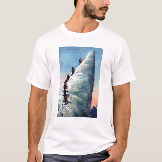 Camiseta Escaladores de montaña que intentan ascender un (Anverso)
