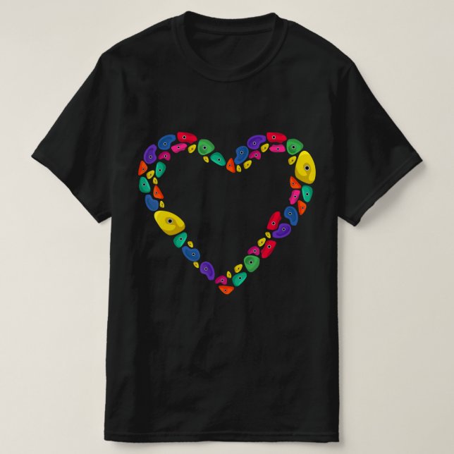 Camiseta Escalando la pared interior del corazón (Diseño del anverso)