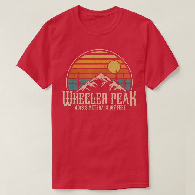 Camiseta Escalando Nuevo México Hiking Mountain Wheeler Pea (Diseño del anverso)