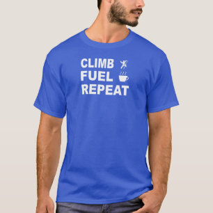 Camiseta Escalar, combustible, repetir