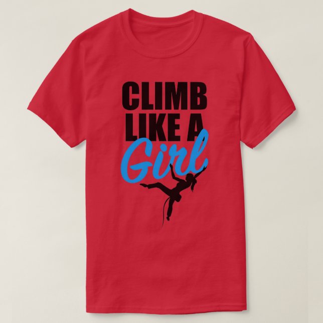 Camiseta Escalar como un Chica 10 (Diseño del anverso)
