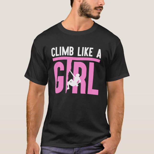 Camiseta Escalar como un Fiesta de escalada de rock Chica (Anverso)