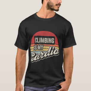 Camiseta Escalar es mi ascenso Cardio Vintage Retro Rock